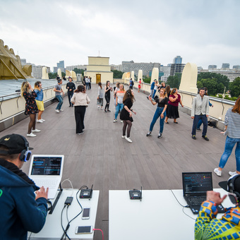Silent Disco on the Observation deck of Gorky Park Museum
